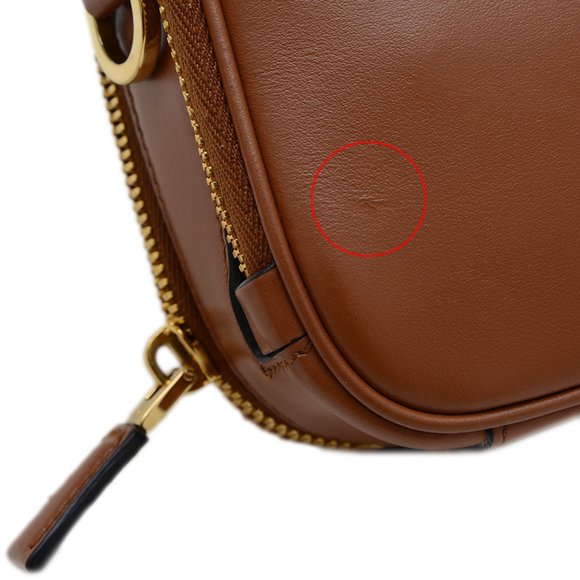 Prada Odette Handbag Shoulder Bag Leather Brown 1BH203 - Picture 5 of 9